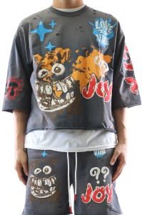 PORTER S/N Jersey 3/4 Sleeve Crop Top Tee