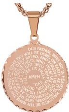 Lord's Prayer Medallion Necklace
