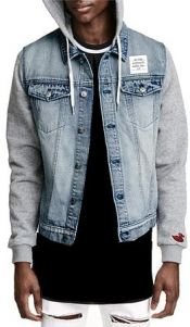 The Prep Coterie Denim Hoodie in Light Blue
