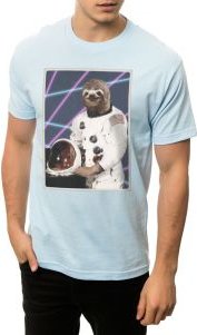 The Astro Sloth Tee in Powder Blue