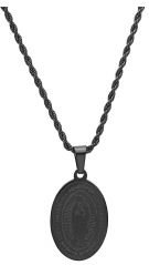 Stainless Steel & Mother Of Pearl Lady Of Guadalupe Pendant