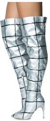Mini-81 High Heel Boot Silver