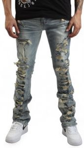 Cirrus Distressed Stacked Jean