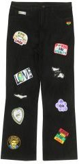 Cross Colours Empowerment Patches Relaxed Fit Jeans - Black