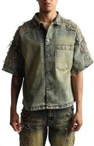 Tribal Patch Denim Shirt 
