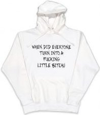 Fucking Bitch Hoodie in White