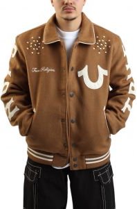 Studded Wool Varsity Jacket 