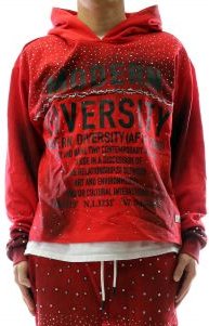 SYNTH French Terry Long Sleeve Crop Top Pullover Hoodie