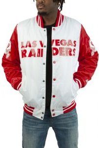 Las Vegas Raiders Men's Team Origins Varsity Satin Jacket 22 / M