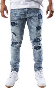 Paris Paisley Print Ripped Jeans