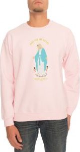 The Pray for My Haters 2 Crewneck Sweatshirt in Light Pink