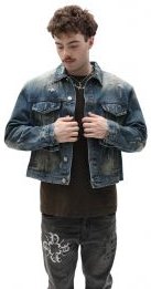 Padded Vintage Trucker Denim Jacket
