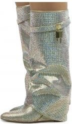 Drape Rhinestone Boot 