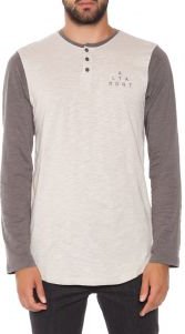 The Vulpes Off Shoulder Tee in Grey