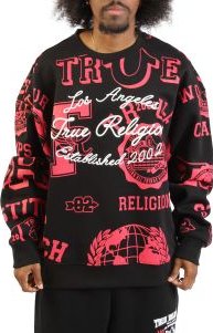 Allover Logo Print Sweater 