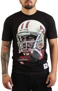 Jerry Rice San Francisco 49ers Black Real Big Face Player T-Shirt