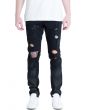 The Trenton Distressed Denim Jeans in Black 1