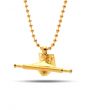 The King Ice 14K Gold Skateboard Truck Necklace in Gold 1