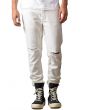 The Tapered Ripped Denim Jeans in White 1