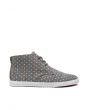 The Strayhorn Textine Concrete Plaid Shoes in Gray & White