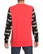 The Loose Translation Paneled Crewneck Sweatshirt in Red Red
