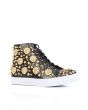 The Adams Lion Sneaker in Black and Gold 1