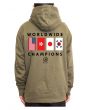 The Mint Flags Pullover Hoodie in Olive 2