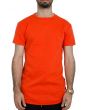 Elongated Quilted Tee in Orange 1