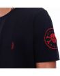 The Narthex Round Bottom Shot Sleeve Henley Shirt in Black 5