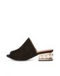 The Artica-2mp Sandal in Black Suede Gold 1