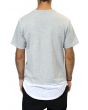 The Elongated Gray and White Ripped T-shirt in Ash Gray 2