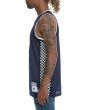 The Finish Line Checkered Basketball Jersey in Navy & White 2