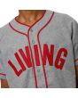 The Living Vintage Flannel Baseball Jersey in Gray 7