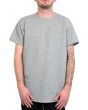 Elongated Zipper-Back Quilted Tee in Gray 1