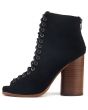Jeffrey Campbell for Women: Free Love Black Heel Lace Up Booties 1