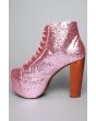 The Lita Shoe in Pink Glitter 4