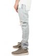 The Ripped Tapered Denim Jeans in Bleached Indigo 2