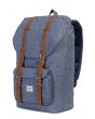 The Little America Backpack in Dark Chambray Crosshatch 3