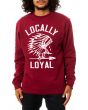 The Locally Loyal Crewneck Sweatshirt in Maroon 1