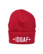 IDGAF (I don't give a f*ck) Beanie in red 1