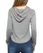 Cropped Raw-Cut Hoodie in Gray 3