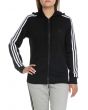 The Women's CO FL 3 Stripes Full Zip Hoodie in Black and White 1