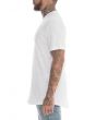 The Torik Long Scalloped Tee in Burnout White