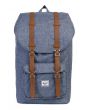 The Little America Backpack in Dark Chambray Crosshatch 1
