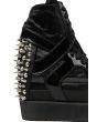 The Rodman Spike Sneaker in Black Pony Fur and Silver 2