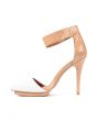The Solitare Shoe in White Patent and Nude 3
