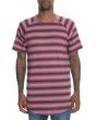 The Packer Hombre Stripe Tee in Burgundy