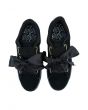 The Suede Heart Satin Sneaker in Black 4