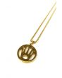 Stainless Steel Gold Crown Necklace 1