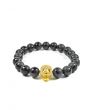 10mm Black Onyx and CZ Gold Filled Skull 1